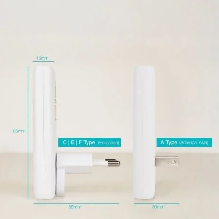 Tooq TQWC-GANSL65W1A1C Cargador de Pared Universal Viaje GaN 65W 1xUSB Tipo-C/ 1xUSB
